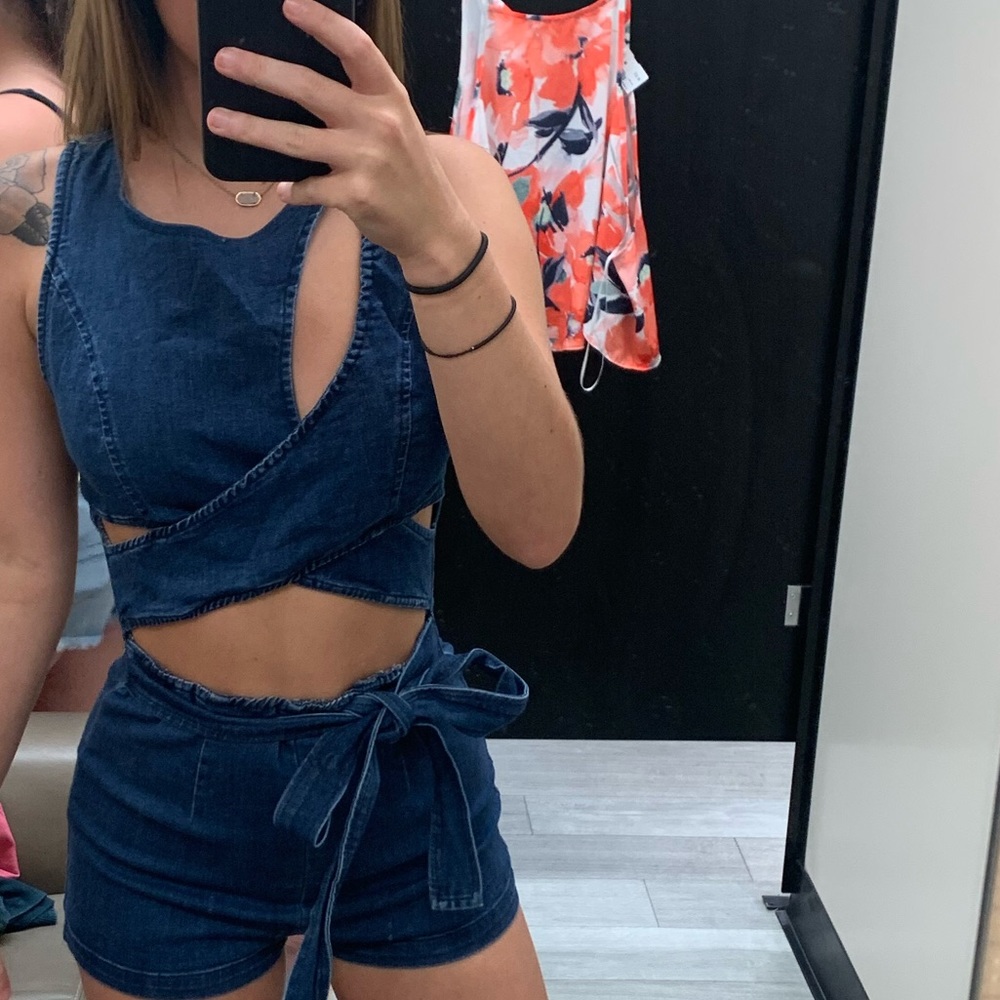 Fashion Nova Jean Romper